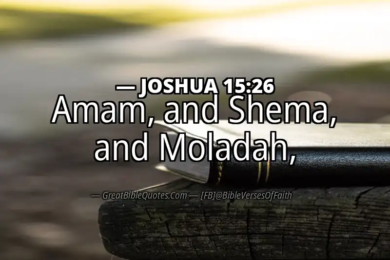 Bible verse: JOSHUA 15:26 Image