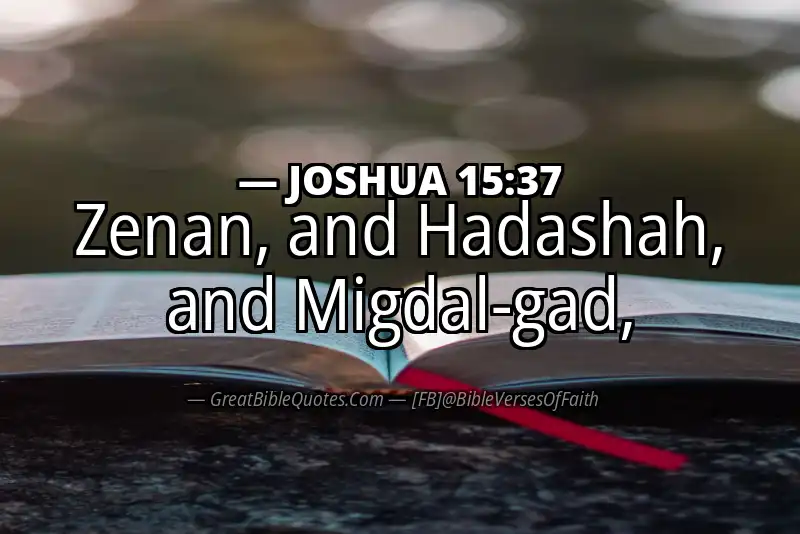 Bible verse: JOSHUA 15:37 Image