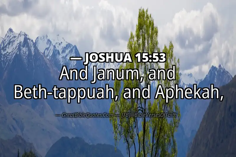 JOSHUA 15:53 Verse