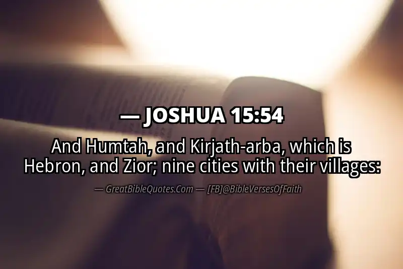JOSHUA 15:54 Verse