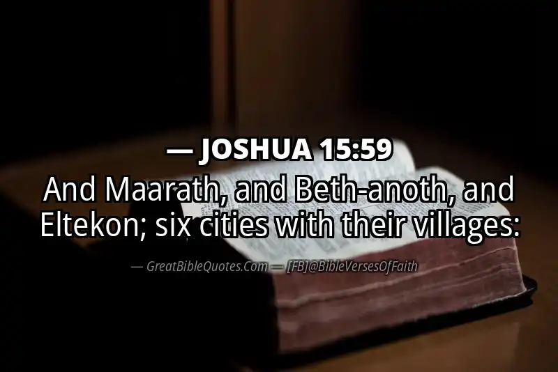 Bible verse: JOSHUA 15:59 Image