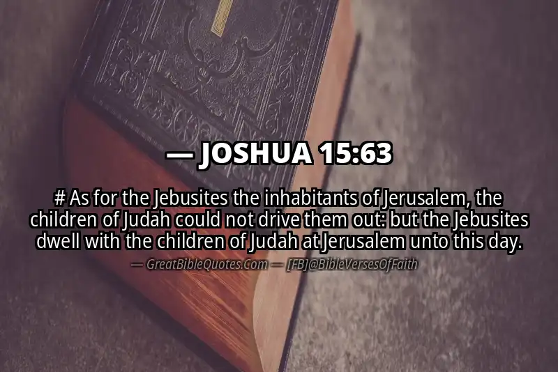 Bible verse: JOSHUA 15:63 Image