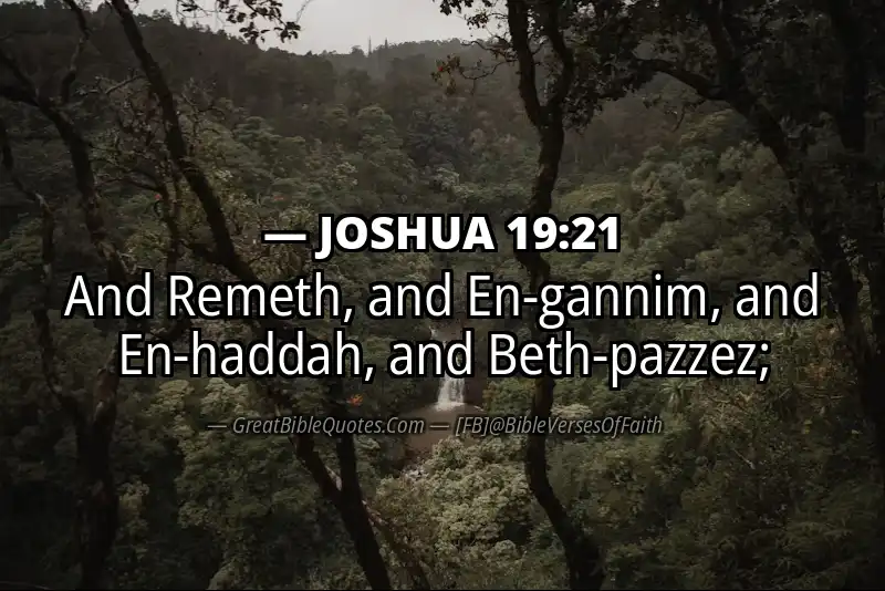 JOSHUA 19:21 Verse