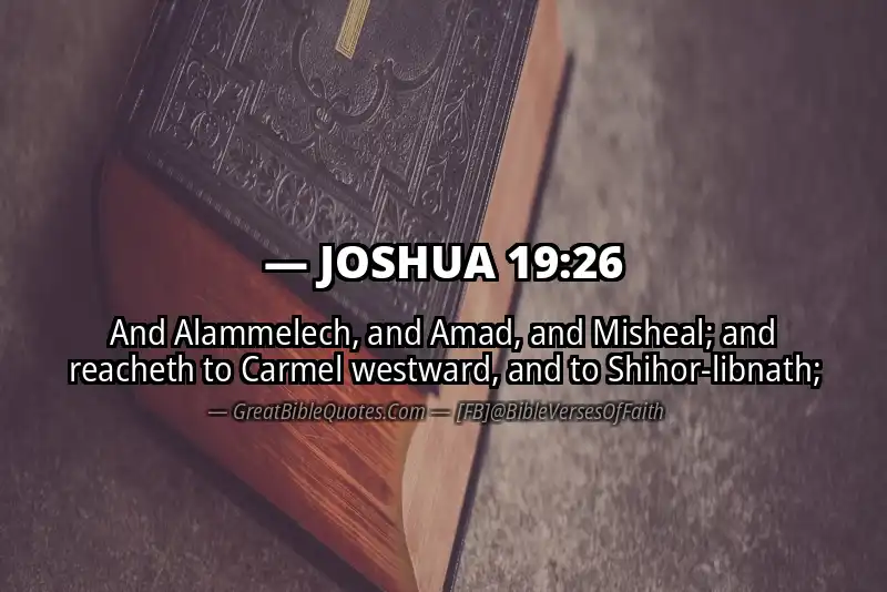 JOSHUA 19:26 Verse
