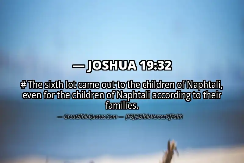 Bible verse: JOSHUA 19:32 Image