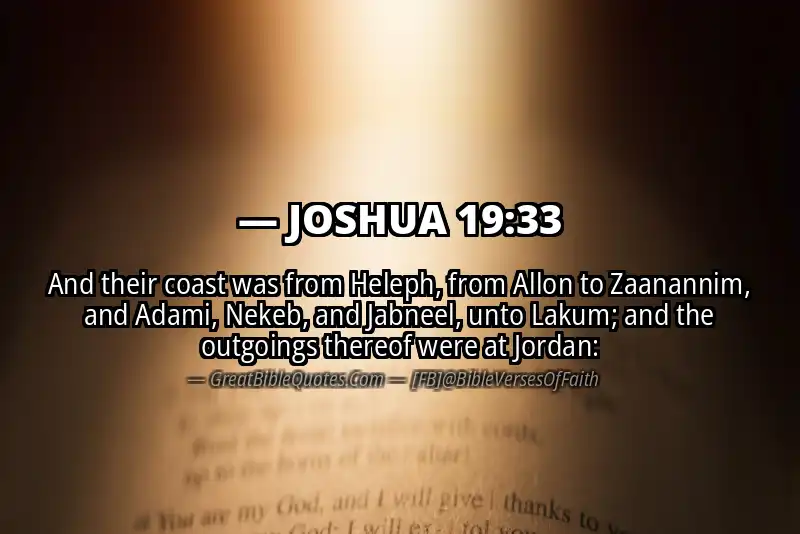 Bible verse: JOSHUA 19:33 Image