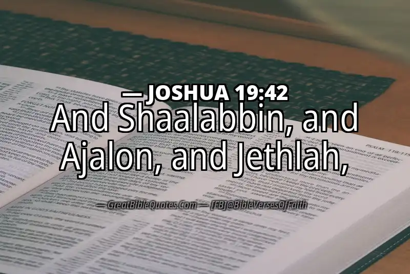 JOSHUA 19:42 Verse