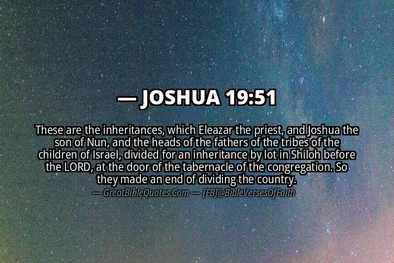 JOSHUA 19:51 Verse