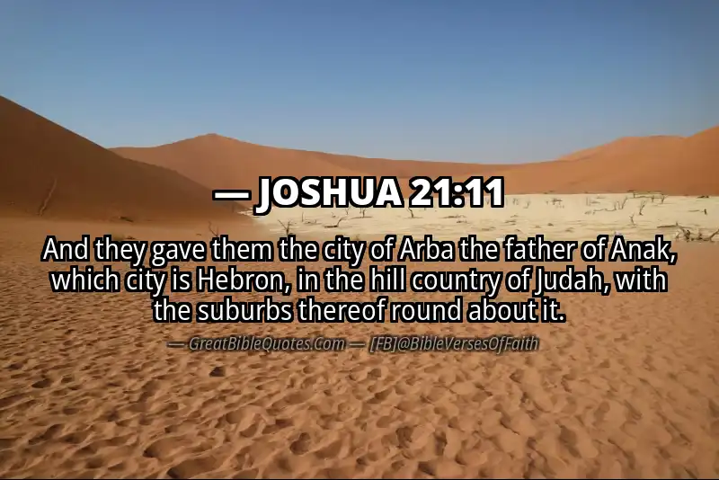 Bible verse: JOSHUA 21:11 Image