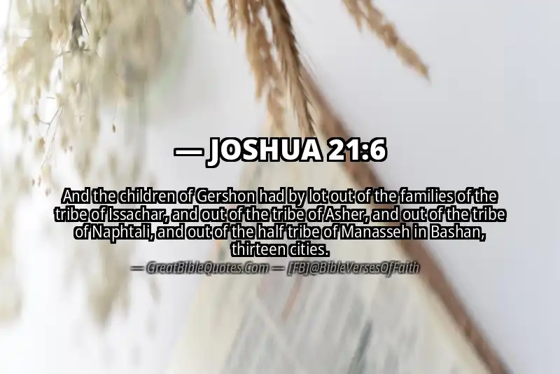 JOSHUA 21:6 Verse
