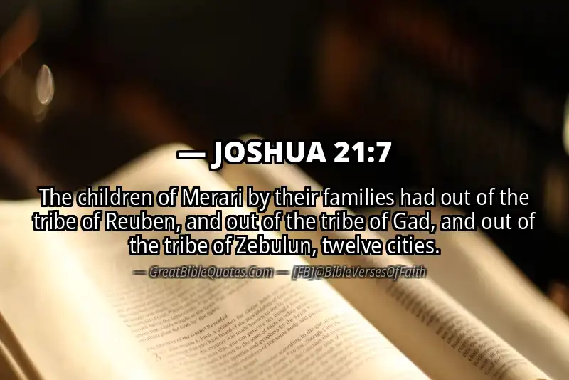 JOSHUA 21:7 Verse