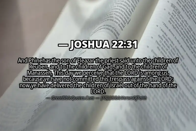 Bible verse: JOSHUA 22:31 Image