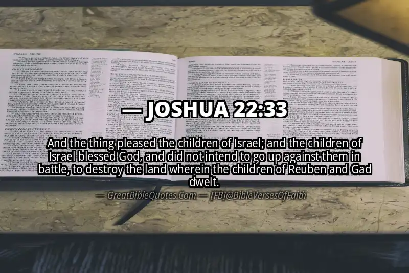 Bible verse: JOSHUA 22:33 Image