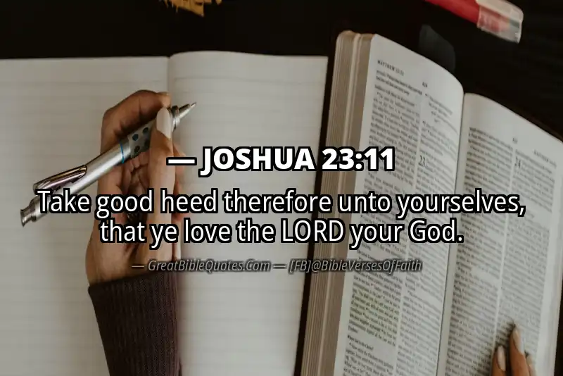 JOSHUA 23:11 Verse