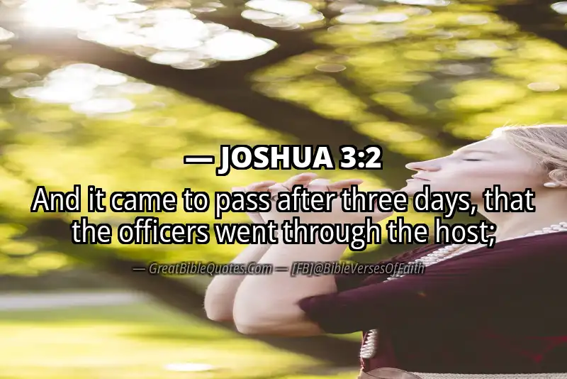 Bible verse: JOSHUA 3:2 Image