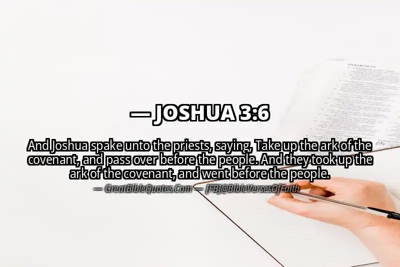 Bible verse: JOSHUA 3:6 Image