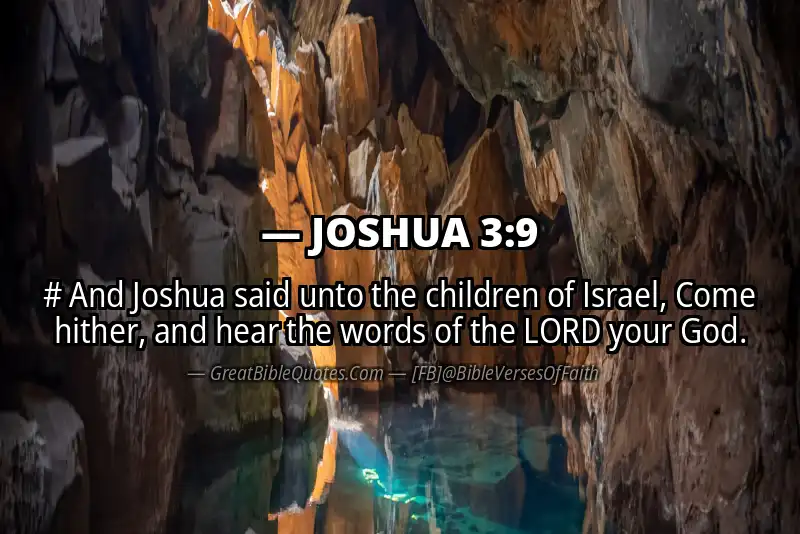 Bible verse: JOSHUA 3:9 Image