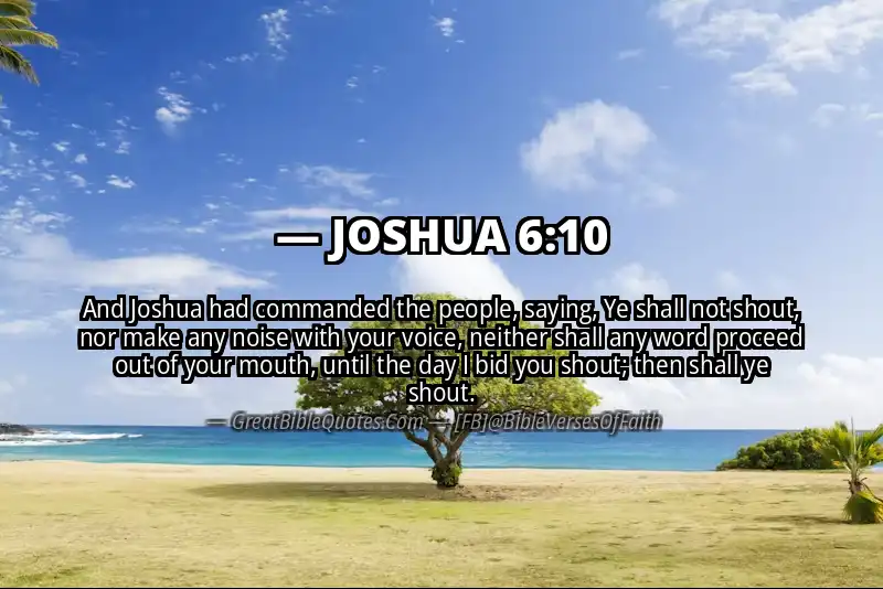 Bible verse: JOSHUA 6:10 Image