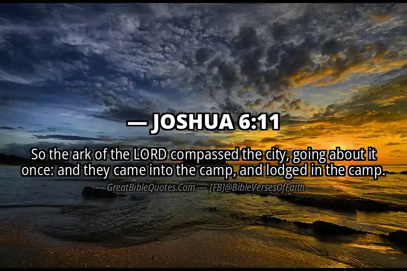 Bible verse: JOSHUA 6:11 Image
