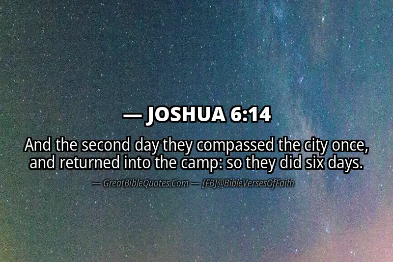 Bible verse: JOSHUA 6:14 Image