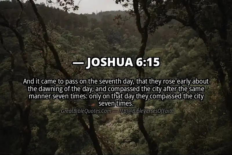 Bible verse: JOSHUA 6:15 Image