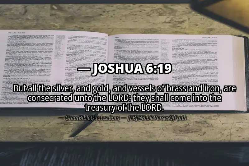 Bible verse: JOSHUA 6:19 Image
