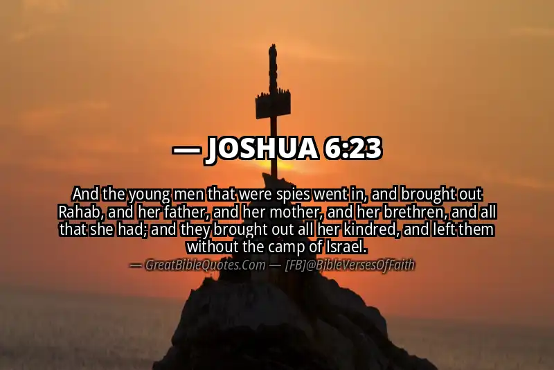 Bible verse: JOSHUA 6:23 Image