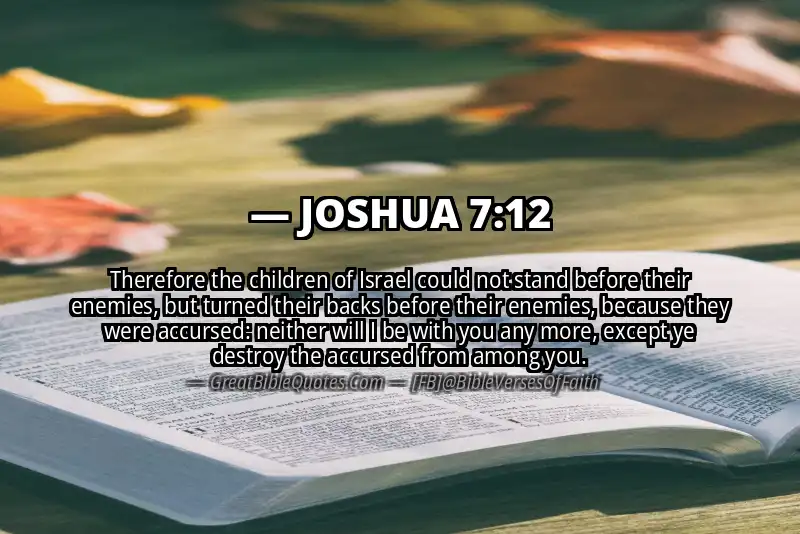 Bible verse: JOSHUA 7:12 Image