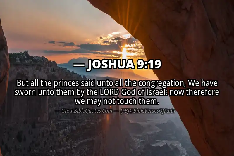 Bible verse: JOSHUA 9:19 Image