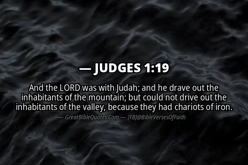 Bible verse: JUDGES 1:19 Image