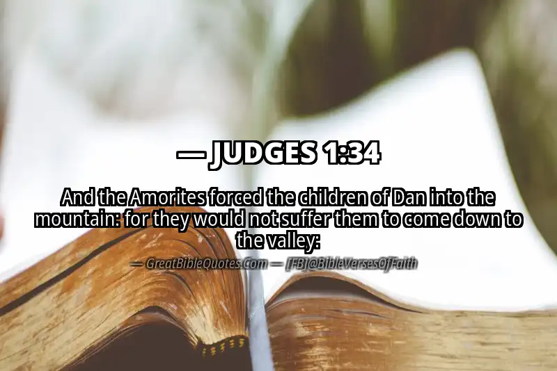 Bible verse: JUDGES 1:34 Image
