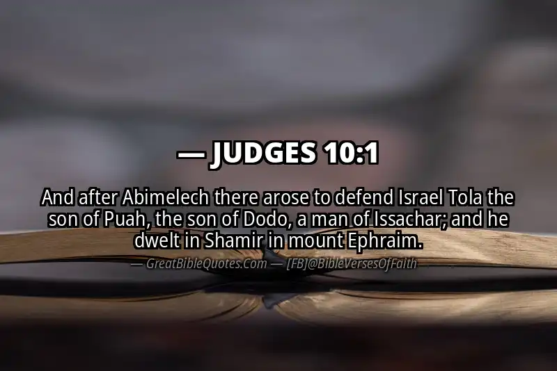 JUDGES 10:1 Verse
