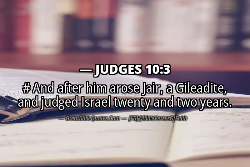 JUDGES 10:3 Verse