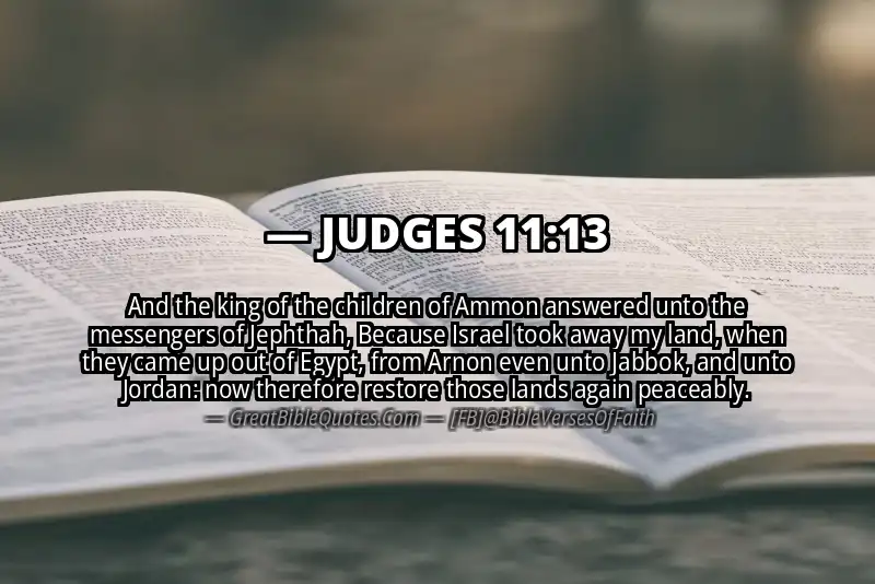 JUDGES 11:13 Verse