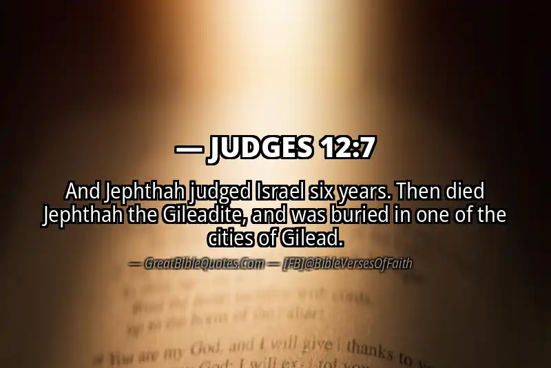 JUDGES 12:7 Verse