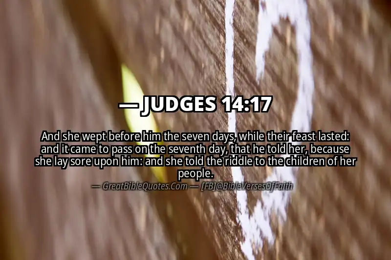 JUDGES 14:17 Verse