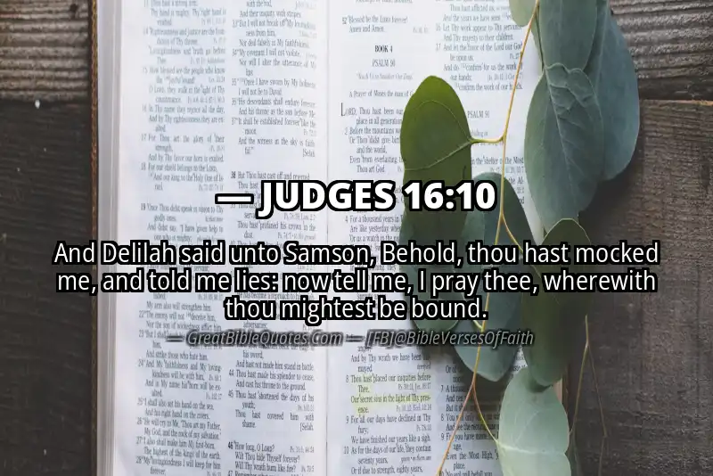 JUDGES 16:10 Verse