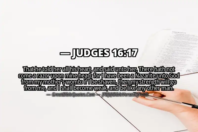 JUDGES 16:17 Verse