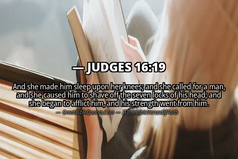 JUDGES 16:19 Verse