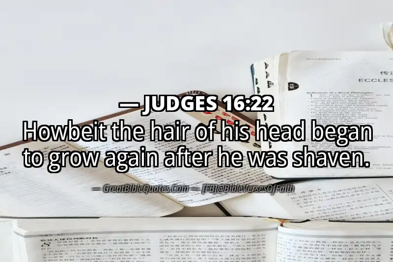 JUDGES 16:22 Verse