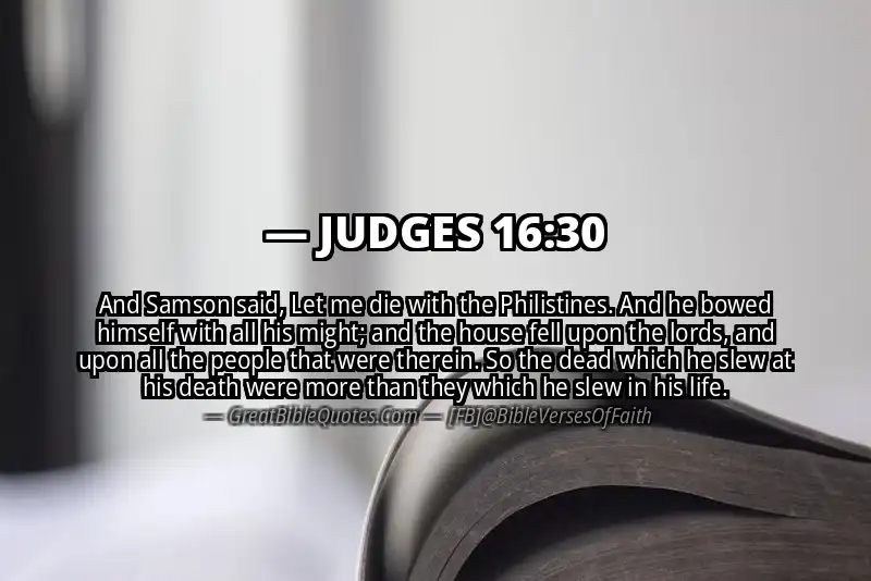 JUDGES 16:30 Verse