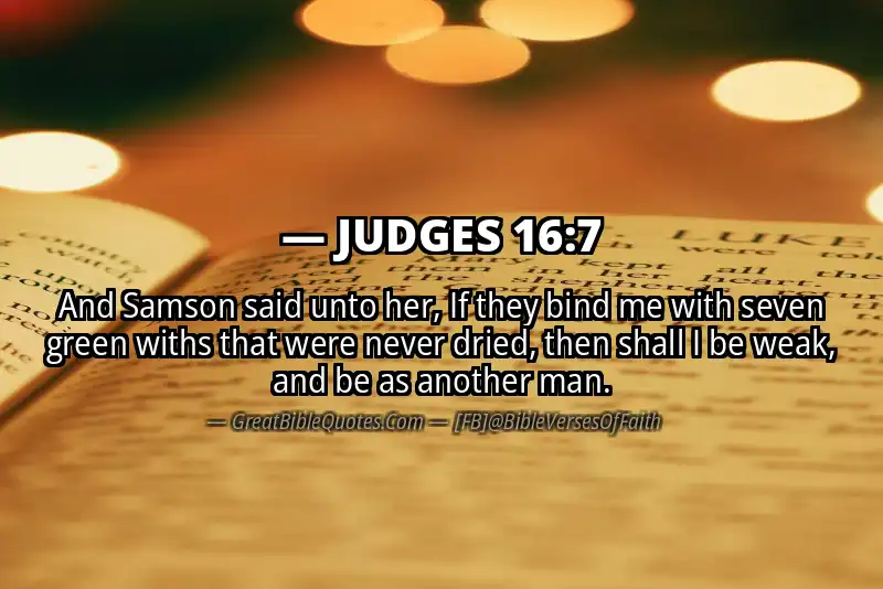 JUDGES 16:7 Verse