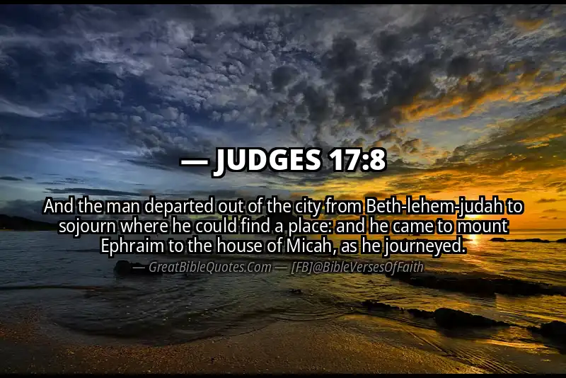 JUDGES 17:8 Verse