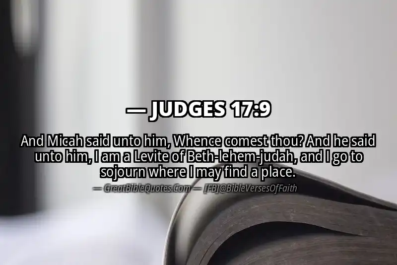 JUDGES 17:9 Verse