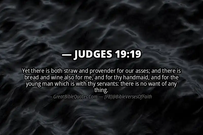 JUDGES 19:19 Verse