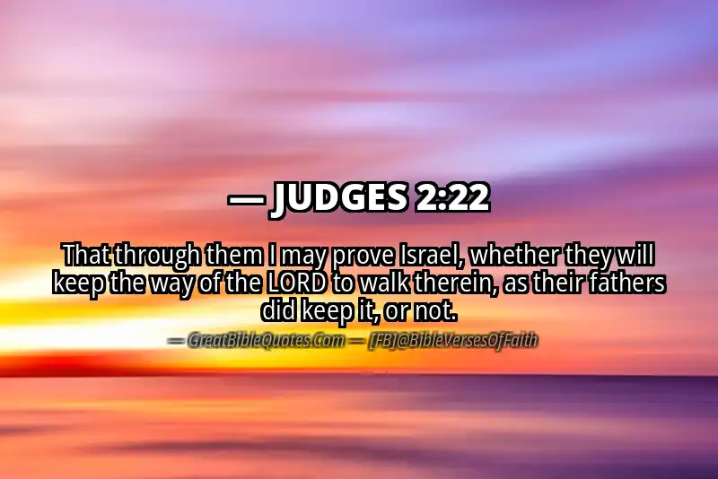 Bible verse: JUDGES 2:22 Image