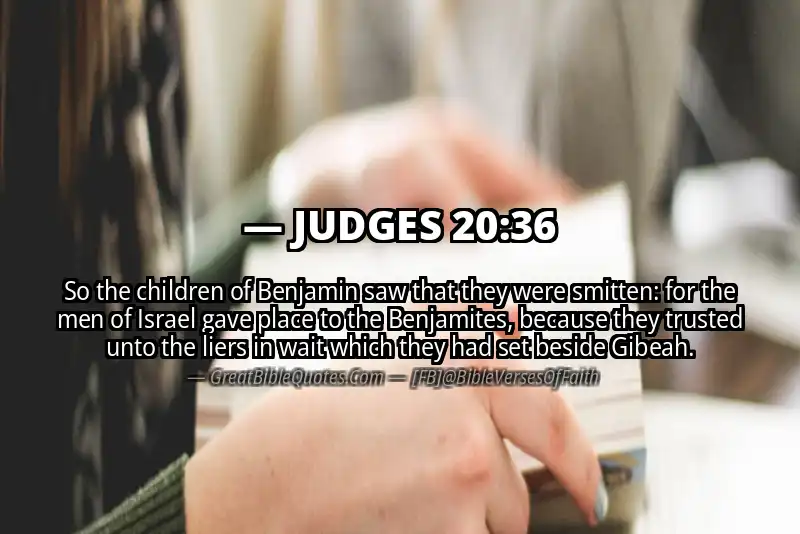 JUDGES 20:36 Verse