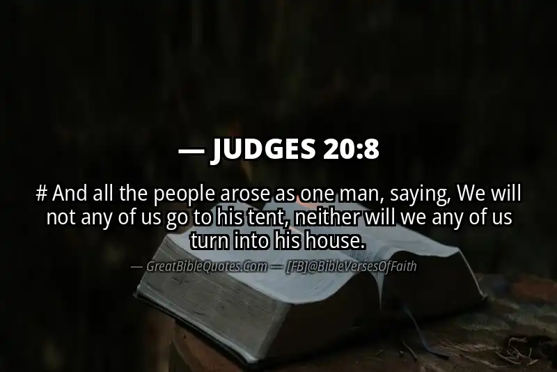 JUDGES 20:8 Verse