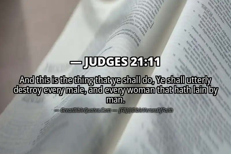 JUDGES 21:11 Verse
