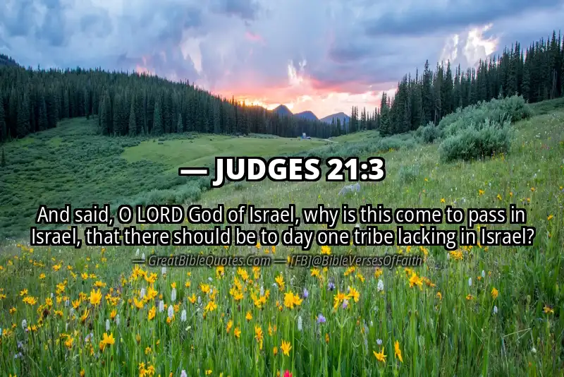 JUDGES 21:3 Verse Image